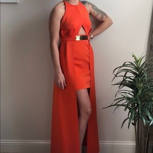 Orange ASOS High Low Dress